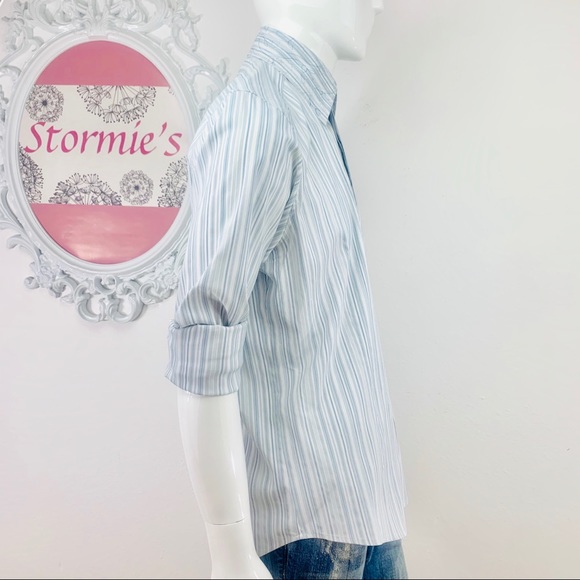 7 Diamond/Embroider Floral Striped White Gray Blue - Picture 3 of 8